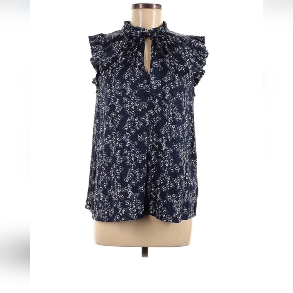 Banana Repulic Sleeveless Floral Blue Women's Top